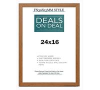 DEALS ON DEAL 24x16 inch Picture Frame Solid MDF Wooden Jigsaw Puzzle Poster Frame, High-end Modern Style, Made High Definition Acrylic Front for Wall and Tabletop Photo Display [WALNUT 24x16]