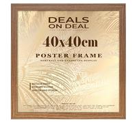 Deals on deal 40x40CM Square Classic Solid Eton Wooden Photo Picture Certificate Posters Frame Wood Wall Frames Clear Styrene Front Home/Office (40x40CM (15.7" x 15.7"), RUSTIC)