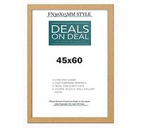 DEALS ON DEAL 45x60cm Picture Frame Solid MDF Wooden Jigsaw Puzzle Poster Frame, High-end Modern Style, Made High Definition Acrylic Front for Wall and Tabletop Photo Display [OAK 45x60]