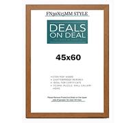 DEALS ON DEAL 45x60cm Picture Frame Solid MDF Wooden Jigsaw Puzzle Poster Frame, High-end Modern Style, Made High Definition Acrylic Front for Wall and Tabletop Photo Display [WALNUT 45x60]