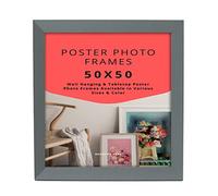 Deals on deal 50X50CM Square Solid Eton Jigsaw puzzle Wooden Photo Picture Certificate Posters Frame Wood Wall Frames Clear plexiglass Ideal Home/Office(50X50CM (19.7" x 19.7"), DARK GREY)