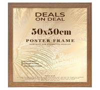 Deals on deal 50X50CM Square Solid Eton Wooden Photo Picture Certificate Posters Frame Wood Wall Frames Clear Styrene Front Home/Office 50X50CM (19.7" x 19.7") RUSTIC)
