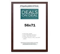 DEALS ON DEAL 56x71cm Picture Frame Solid MDF Wooden Jigsaw Puzzle Poster Frame, High-end Modern Style, Made High Definition Acrylic Front for Wall and Tabletop Photo Display [MAHOGONY 56x71]
