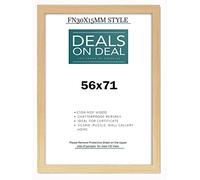 DEALS ON DEAL 56x71cm Picture Frame Solid MDF Wooden Jigsaw Puzzle Poster Frame, High-end Modern Style, Made High Definition Acrylic Front for Wall and Tabletop Photo Display [PINE 56x71]