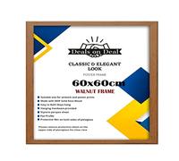 Deals on deal 60x60CM Square Solid Eton Premium Photo Picture Certificate Posters Frame Wood Wall Frames Clear plexiglass Ideal Home/Office(60x60CM(23.6" x 23.6") WALNUT