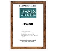 DEALS ON DEAL 85x60cm Picture Frame Solid MDF Wooden Jigsaw Puzzle Poster Frame, High-end Modern Style, Made High Definition Acrylic Front for Wall and Tabletop Photo Display [RUSTIC 85x60]
