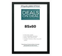 DEALS ON DEAL 85x60cm Picture Frame Solid MDF Wooden Jigsaw Puzzle Poster Frame, High-end Modern Style, Made High Definition Acrylic Front for Wall and Tabletop Photo Display [BLACK 85x60]