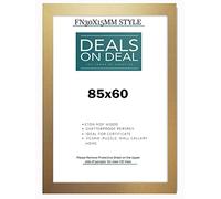 DEALS ON DEAL 85x60cm Picture Frame Solid MDF Wooden Jigsaw Puzzle Poster Frame, High-end Modern Style, Made High Definition Acrylic Front for Wall and Tabletop Photo Display [GOLD 85x60]