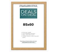 DEALS ON DEAL 85x60cm Picture Frame Solid MDF Wooden Jigsaw Puzzle Poster Frame, High-end Modern Style, Made High Definition Acrylic Front for Wall and Tabletop Photo Display [OAK 85x60]