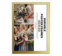 DEALS ON DEAL Durable 40X50 CM Gold Solid MDF Wood Photo Frame, Certificate Frame, Document Frame Solid Wood with perspex glass Safe & Eco-Friendly portrait & landscape for Home & Office