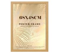 DEALS ON DEAL Flat Modern Oak Hand Crafted Large 68x48 cm Poster Picture Frame Solid Wood Frames Jigsaw Puzzle Artwork Frames for Home and Office