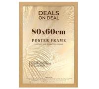 DEALS ON DEAL® Large Oak Poster Frame 80x60 cm Picture Frame Jigsaw Puzzle | Mdf Wooden 60 x80 cm | Solid Mdf Hd Clear Front | Vertical or Horizontal
