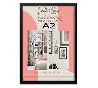 DEALS ON DEAL Modern A2 poster frames Picture Frame Photo Frame Wall Art With Clear Perspex Safety Glass to Hang Portrait or Landscape (A2 (41.9 x 59.4cm), BLACK)