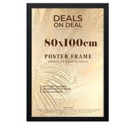 DEALS ON DEAL Modern Flat Profile Black 80x100 cm Handcrafted Shatter-Proof Perspex Eton Wooden for Gallery Jigsaw Puzzle Poster Frames Vertical & Horizontal