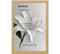 DEALS ON DEAL Modern Flat Profile Oak 75x100 cm Handcrafted Shatter-Proof Perspex Eton Wooden for Gallery Jigsaw Puzzle Poster Frames Vertical & Horizontal