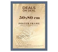 DEALS ON DEAL® Modern Large Poster Frame 50x80cm Mdf Wooden Picture Frames 80cm x 50cm for Jigsaw Puzzles/Shatter-Proof Front Vertical/Horizontal Mounting For Home & Office Décor-Grey