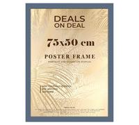 DEALS ON DEAL® Modern Large Poster Frame 75x50cm Mdf Wooden Picture Frames 50cm x 75cm for Jigsaw Puzzles/Shatter-Proof Front Vertical/Horizontal Mounting For Home & Office Décor-Dark Grey