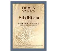 DEALS ON DEAL® Modern Large Poster Frame 84x60cm Mdf Wooden Picture Frames 60cm x 84cm for Jigsaw Puzzles/Shatter-Proof Front Vertical/Horizontal Mounting For Home & Office Décor-Dark Grey