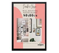 Deals on deal Modern Wooden Large 60cm x 80cm Picture Frame Photo Frame Wall Art Poster Frames With Clear Perspex Safety Glass to Hang Portrait or Landscape (80X60CM, BLACK)