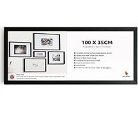 DEALS ON DEAL Panoramic Picture Frame 100cm x 35cm Picture Frames Photo Frames Poster Frame Portrait & Landscape Poster, Photo, Art or Print Frame Ideal for Home or Office Decor (Black)