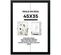 DEALS ON DEAL Picture Poster Frames 45 x 35 cm Sturdy Frame Made of Solid Eton Wood with Clear Perspex Front Portrait or Landscape Perfect for Home Decor