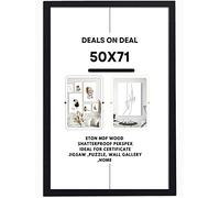 DEALS ON DEAL Picture Poster Frames 50 x 71 cm Sturdy Frame Made of Solid Eton Wood with Clear Perspex Front Portrait or Landscape Perfect for Home Décor