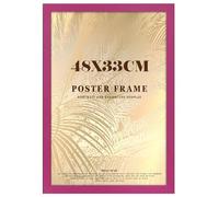 DEALS ON DEAL Poster Frame Pink 48 x 33cm with Acrylic Front, MDF Picture Frame for Home Office Décor - Shatter Resistant, Portrait & Landscape Display for Posters & Artwork