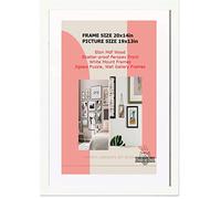 DEALS ON DEAL Poster frames 20x14 with Mount for 19x13 | Clear Acrylic Solid Wooden Picture Frames | Jigsaw Puzzle Wall Décor display Horizontally or Vertically