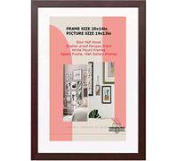 DEALS ON DEAL Poster frames 20x14 with Mount for 19x13 | Clear Acrylic Solid Wooden Picture Frames | Jigsaw Puzzle Wall Décor display Horizontally or Vertically