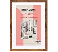 DEALS ON DEAL Poster frames 20x14 with Mount for 19x13 | Clear Acrylic Solid Wooden Picture Frames | Jigsaw Puzzle Wall Décor display Horizontally or Vertically