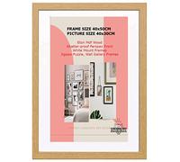 DEALS ON DEAL Poster frames 40x50cm with Mount for 30x40cm | Clear Acrylic Solid Wooden Picture Frames | Jigsaw Puzzle Wall Décor display Horizontally or Vertically