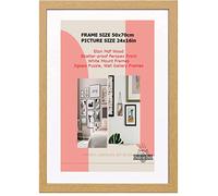 DEALS ON DEAL Poster frames 50x70cm with Mount for 24x16 | Clear Acrylic Solid Wooden Picture Frames | Jigsaw Puzzle Wall Décor display Horizontally or Vertically