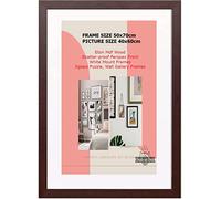 DEALS ON DEAL Poster frames 50x70cm with Mount for 40x60cm | Clear Acrylic Solid Wooden Picture Frames | Jigsaw Puzzle Wall Décor display Horizontally or Vertically