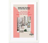 DEALS ON DEAL Poster frames 70x100 with Mount for 36x24 | Clear Acrylic Solid Wooden Picture Frames | Jigsaw Puzzle Wall Décor display Horizontally or Vertically