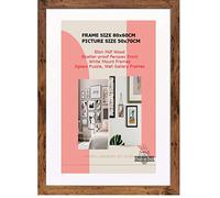 DEALS ON DEAL Poster frames 80x60 with Mount for 50x70 | Clear Acrylic Solid Wooden Picture Frames | Jigsaw Puzzle Wall Décor display Horizontally or Vertically
