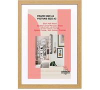 DEALS ON DEAL Poster frames A1 with Mount for A2 | Clear Acrylic Solid Wooden Picture Frames | Jigsaw Puzzle Wall Décor display Horizontally or Vertically