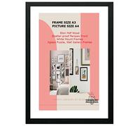 DEALS ON DEAL Poster frames A3 with Mount for A4 | Clear Acrylic Solid Wooden Picture Frames | Jigsaw Puzzle Wall Décor display Horizontally or Vertically