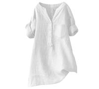 Deals Summer Boho Tops for Women 2024 Revealing Tops for Women Blouse Tops for Women V Neck Long Sleeve Shirts for Women Cute Preppy Clothes Warehouse Clearance UK Pallets White