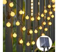 DEALSCHIC Globe String Lights, 12M/39ft 100 LED Fairy Lights Solar Powered, 8 Modes Christmas Lights Outdoor Indoor with Remote & Timer for Home, Balcony, Patio, Gazebo and Garden(Warm White)