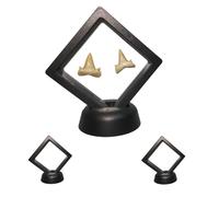 DEALSGOGO 2pack Shark Tooth Holder, Sealed Box for The Shark Tooth Display Case, Shark Teeth Holder to Prevent Dust and Oxidation, 3D Floating Display for Shark Tooth Holder