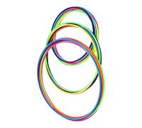 Dealx Xone- Solid Plain Weighted Hula Hoop for Adults and Kids, Fitness Exercise Hoop for Indoor and Outdoor Use, Fitness hula hoops Multicolor Small-Large (Pack of 20, Small (55cm))
