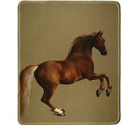 dealzEpic - Art Mousepad - Natural Rubber Mouse Pad Printed with The Horse Painting Whistlejacket, Circa 1762 by British Painter George Stubbs - Stitched Edges - 9.5x7.9 inches