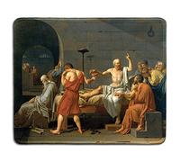 dealzEpic - Art Mousepad - Natural Rubber Mouse Pad with Famous Fine Art Painting of The Death of Socrates by Jacques-Louis David - Stitched Edges - 9.5x7.9 inches