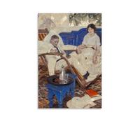 Dean Cornwell 1923 'Gad,' Said Heseltine to Peril, 'If The Doctor Can Only Keep Me Going Long Enough,' Realism Wall Art Print with Seated Figures And Vintage Interior Picture Print Canvas Wall Paint A