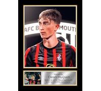 Dean Huijsen Signed Autographed Portrait Poster Print - AFC Bournemouth & Spain Football Star - Limited Edition Collectible Memorabilia, A4 Poster + Silver Frame