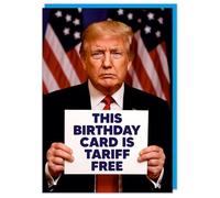Dean Morris Cards Birthday Card Is Tariff Free Card - Funny Donald Trump Birthday - Humour