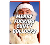 Dean Morris Cards Christmas Card for Friends - Sweary Humour - Merry Fucking Cunty Bollocks