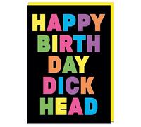 Dean Morris Cards Dickhead Birthday Card - Rude Adult Birthday Card for Him Best Friends Brother - Banter