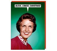 Dean Morris Cards Funny Christmas Card - Christmas Card for Mum - Jokes - Alexa, Cancel Christmas