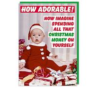 Dean Morris Cards Funny Christmas Card - Christmas Card for Parents - Baby Christmas Card - How adorable